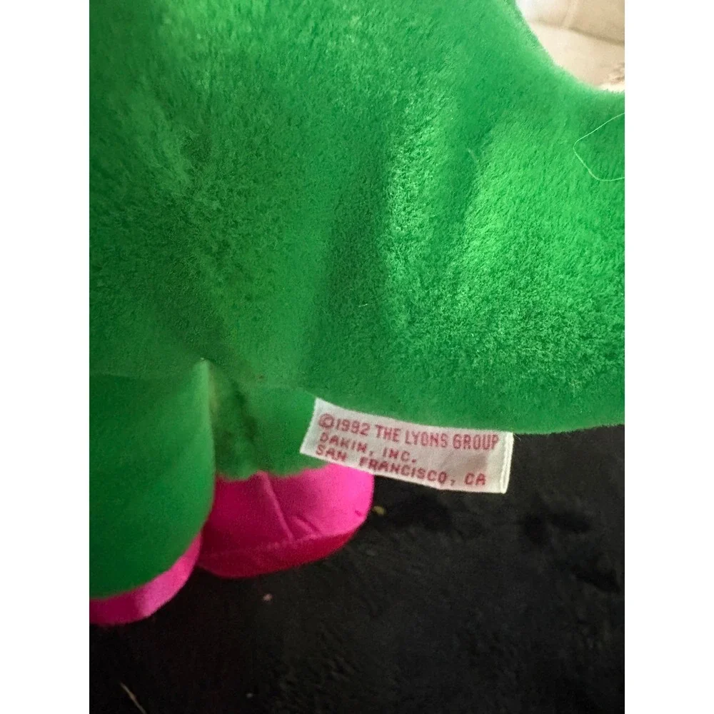Vintage 1992 Barney Baby Bop Plush Dakin Lyons Group Green Dinosaur 10 inch